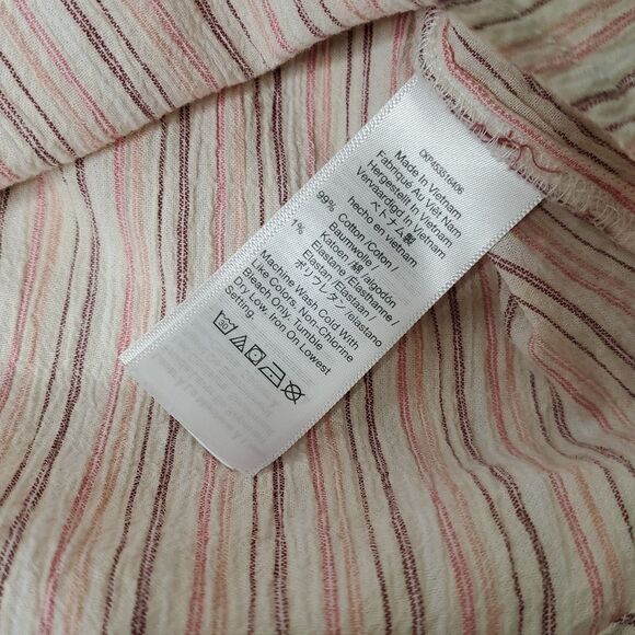 Madewell Pink Striped Popover Shirt - Picture 3 of 6